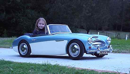 Junior looks like a real healey except the 'driver' is only 6 years old!!