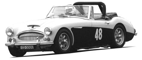 Austin Healey 3000 MKIIIA BJ8 1966 - the black & white car