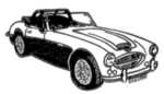 Line drawing of black & white Healey